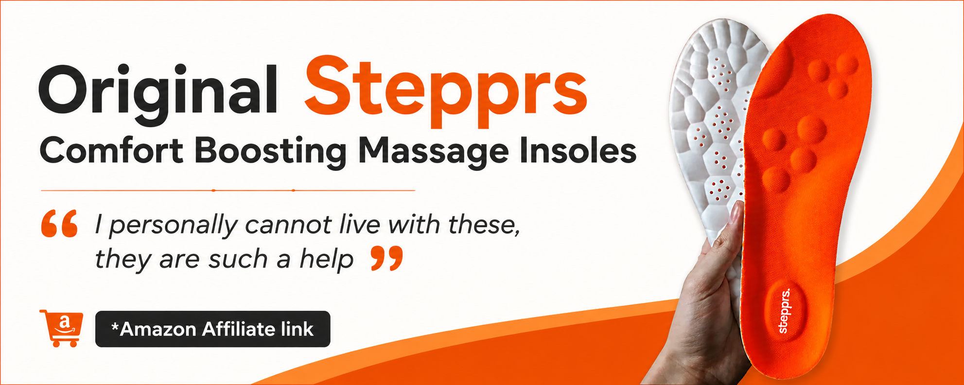 Original Stepprs Comfort Boosting Massage Insoles — Amazon affiliate link